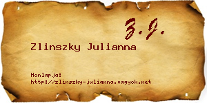 Zlinszky Julianna névjegykártya