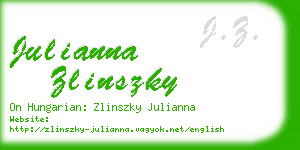 julianna zlinszky business card